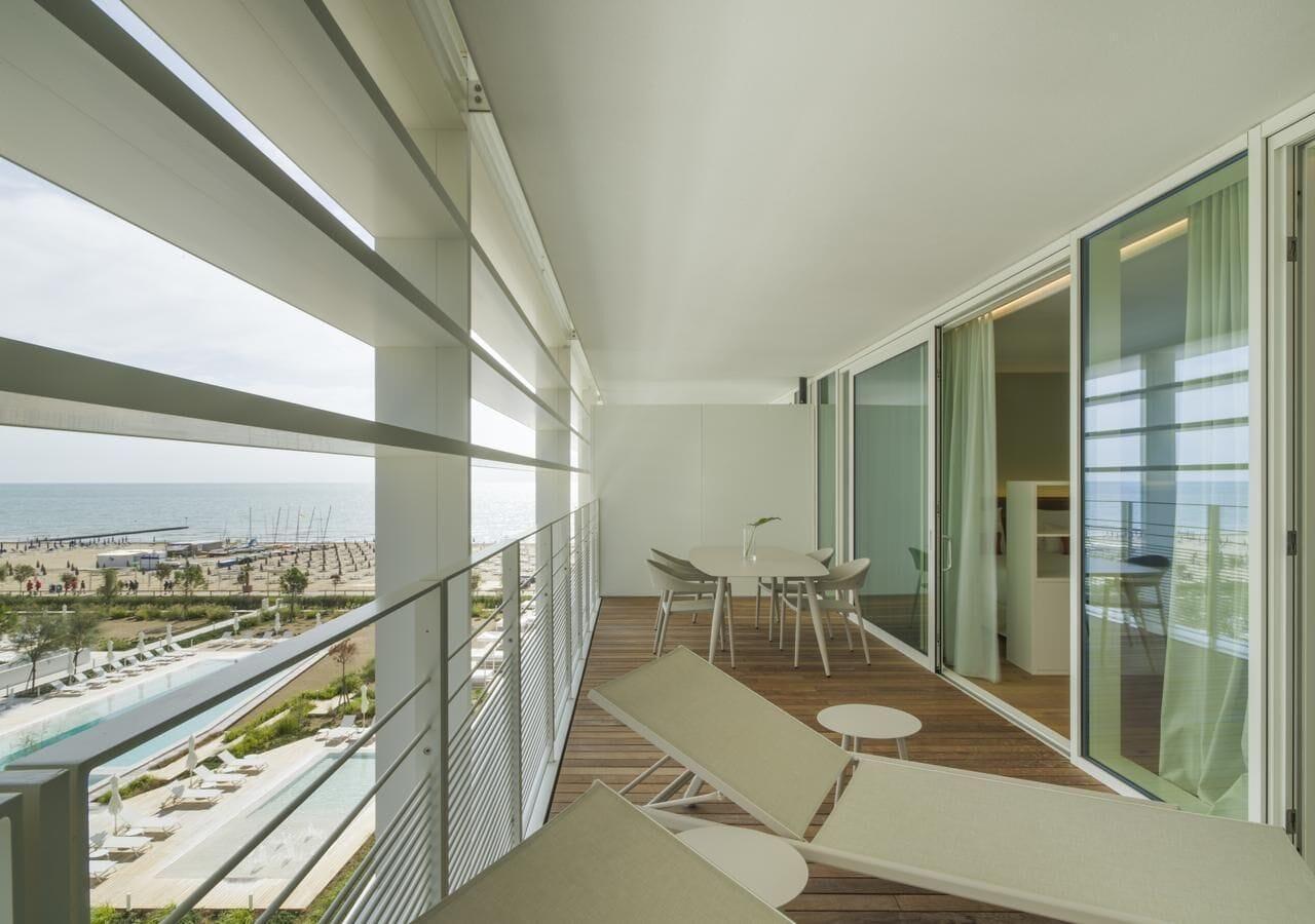Falkensteiner Hotel & Spa Jesolo Luaran gambar The view from the balcony of a typical apartment